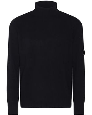 C.P. Company Pullover mit Linsen-Detail - Blau