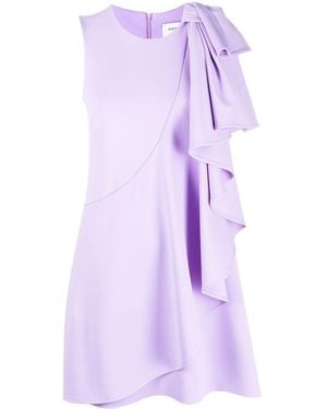 Viktor & Rolf Bow Volant Mini Dress - Purple