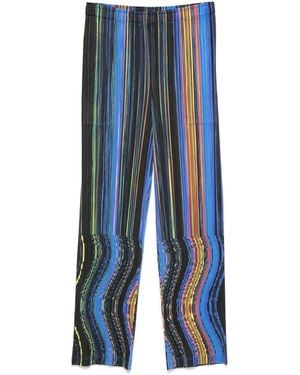 Pleats Please Issey Miyake Warp Trousers Clothing - Blue