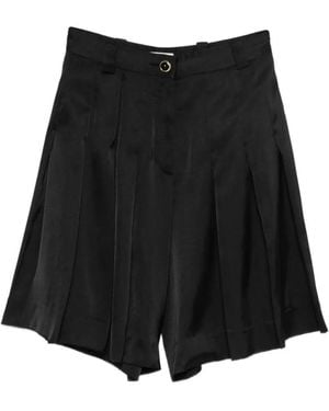 Sandro Pantalones Cortos De Talle Alto - Negro