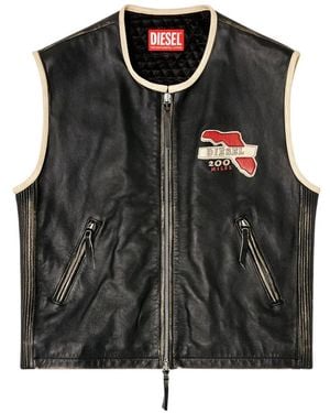 DIESEL L-Flying-20Th Zip-Up Gilet - Black