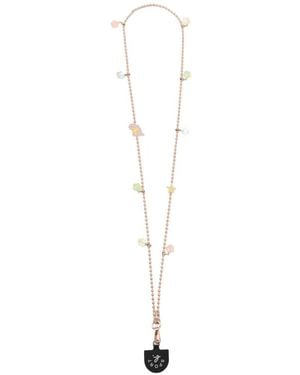 SPORT b. by agnès b. Dino-Motif Beaded Phone Strap - White