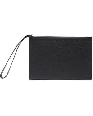 Lancel Leon Ipad-Mini Leather Pouch - Black