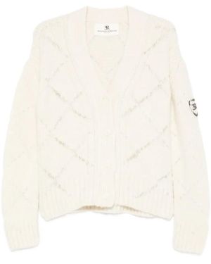 Ermanno Scervino ケーブルニット カーディガン - ホワイト