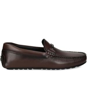 BOSS Mocasines de piel - Marrón