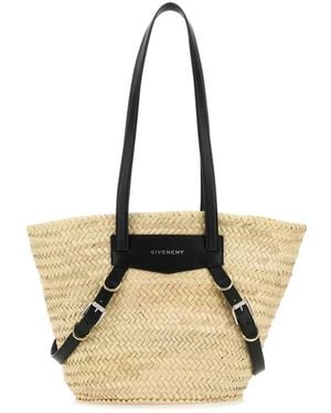 Givenchy Medium Voyou Raffia Tote Bag - Natural