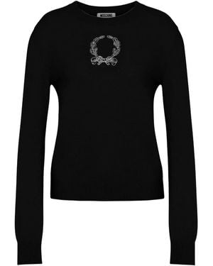 Moschino Laurel Crown ロゴ セーター - ブラック