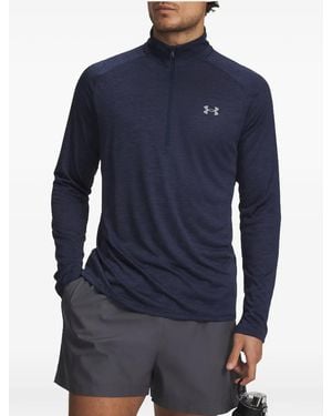 Under Armour Tech Half-Zip Long-Sleeve Polo Shirt - Blue