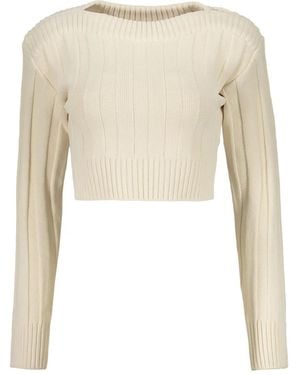 Low Classic Ribbed Jumper - Natural