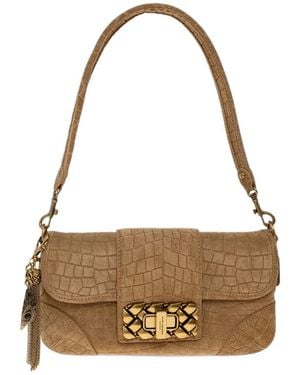 Kurt Geiger Sac Porté Épaule Marylebone Effet Peau De Crocodile - Metallic