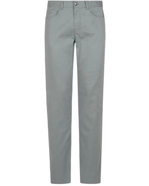 Canali Slim-Cut Trousers - Grey