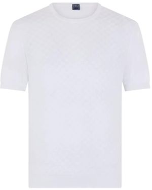 Fedeli Textured Short-Sleeve T-Shirt - White