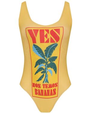 Amir Slama Printed Swimsuit - Orange