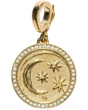 Azlee 18K Cosmic Diamond Pendant - Metallic