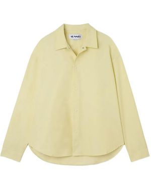 Sunnei Tonal-Button Overshirt - Yellow