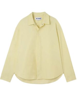 Sunnei Tonal-Button Overshirt - Yellow