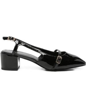 SERGIO MORETTI FIRENZE Buckle-Fastening Slingback Court Shoes - Black