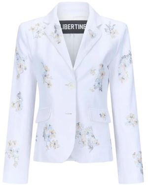 Libertine Porcelain Garden Sequin-Embellished Blazer - Blue