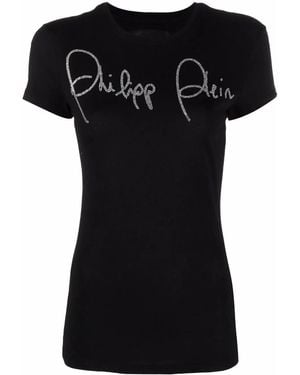 Philipp Plein ビジュートリム Tシャツ - ブラック