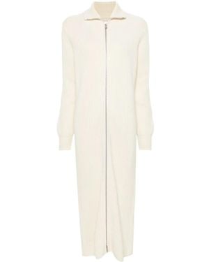 Jil Sander Ribbed-Knit Maxi Dress - White