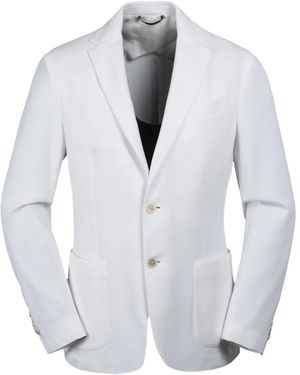 Moorer Single-Breasted Blazer - Grey