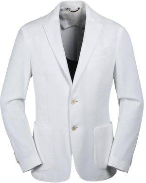 Moorer Single-Breasted Blazer - Grey