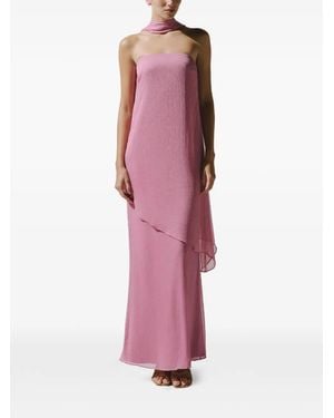 Baobab Strapless Scarf-Detail Maxi Dress - Pink