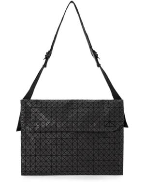 Issey Miyake Geometric-Panelled Shoulder Bag - Black