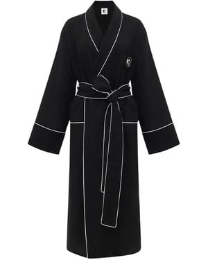 Sleeper Paros Linen Robe - Black