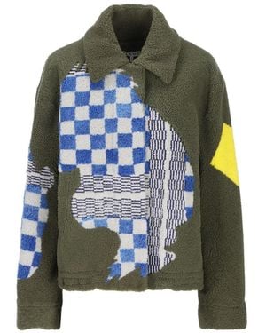 Loewe Shearling Bomber Jacket - Green