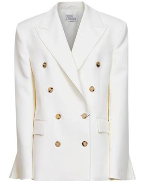 GIUSEPPE DI MORABITO Pleated Double-Breasted Jacket - White