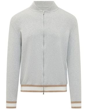 FILIPPO DE LAURENTIIS Bomberjacke Mit Streifen - Grau