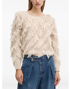 Ouí Fringed Jumper - Blue