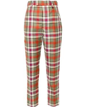 Vivienne Westwood Checked Cigarette Trousers - Green