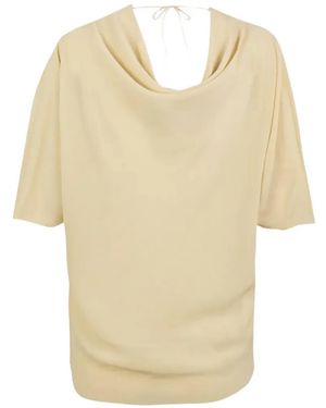 Cortana Liv Cowl-Back Top - Natural