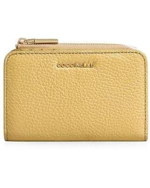 Coccinelle Small Metallic Wallet - Natural