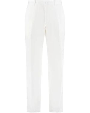 THE (Alphabet) Cotton Chino Trousers - White