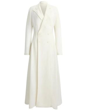 Ralph Lauren Reema Double-Breasted Midi Dress - White