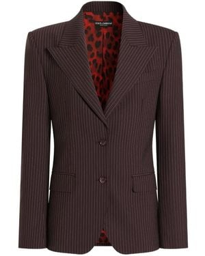 Dolce & Gabbana Linda Single-Breasted Jacket - Brown
