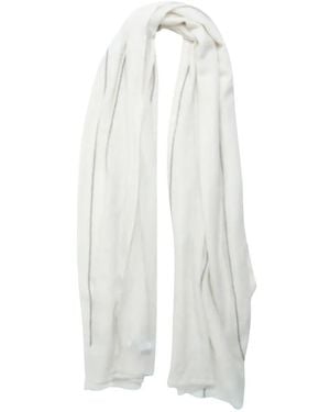 Comme des Garçons X William Welstead Contrast-Stripe Frayed Scarf - White