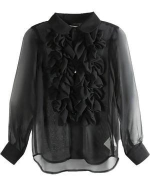 Comme des Garçons Ruffled Collared Shirt - Black