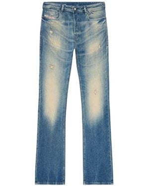 DIESEL 2007 Zatiny Ripped-Detail Bootcut Jeans - Blue