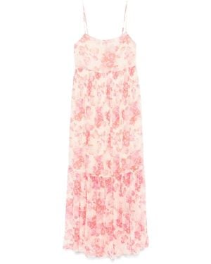 Max & Moi Maxi-Jurk Met Bloemenprint - Roze