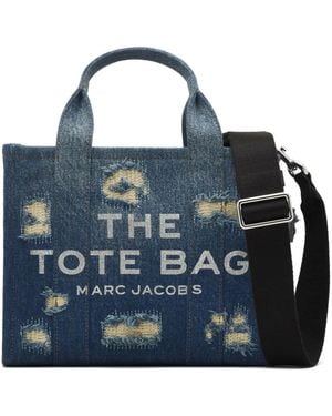 Marc Jacobs Small The Rip And Repair Denim Tote Bag - Blue