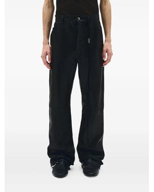 Ann Demeulemeester レザーパンツ - ブラック