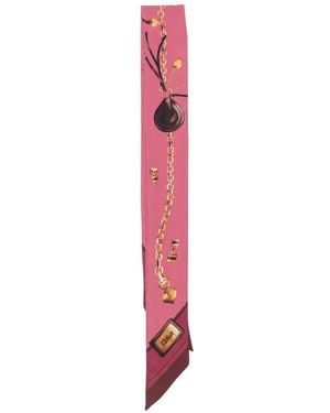 Chloé Jewellery-Print Silk Scarf - Pink