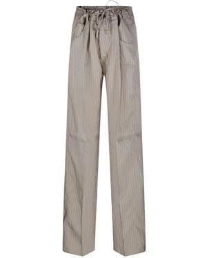 DARKPARK Pinstriped Trousers - Grey