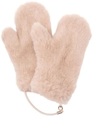 Max Mara Strap-Detail Gloves - White