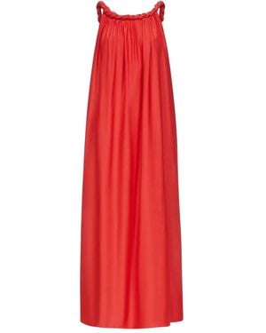 Loulou de Saison Kika Twisted-Neck Maxi Dress - Red