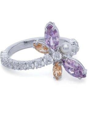 Swarovski X Ariana Grande Ring Met Kristallen En Patroon - Metallic